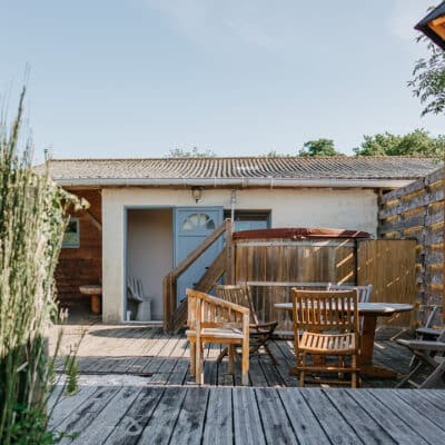 Bain nordique au Domaine Arvor, camping insolite en Bretagne