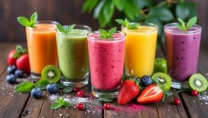 découvrez 5 recettes de smoothies vegan délicieux et nutritifs pour une peau éclatante et une digestion améliorée. faciles à préparer et pleins de bienfaits naturels.