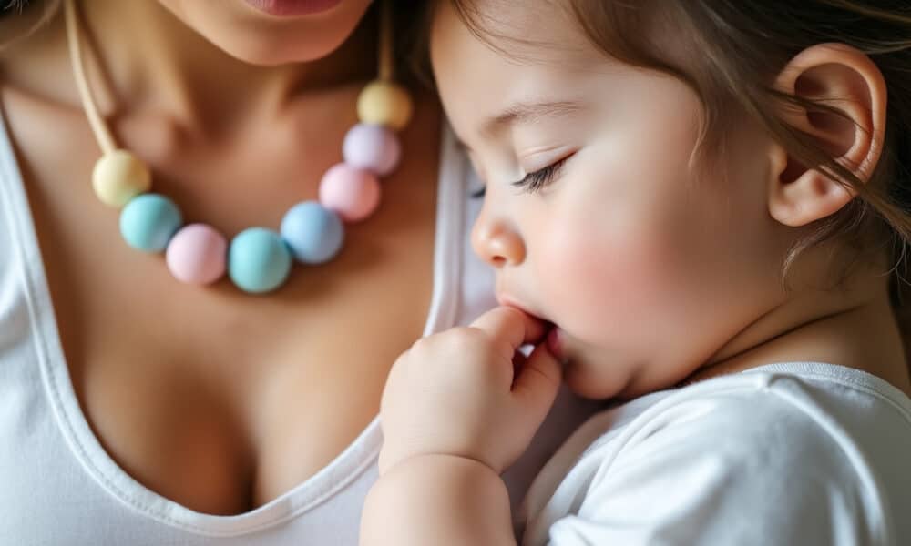 découvrez le collier d'allaitement, un accessoire malin conçu pour apaiser bébé en douceur tout en sublimant votre style lors de l'allaitement.