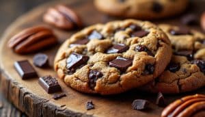 découvrez notre recette facile de cookies vegan au chocolat et noix de pécan, idéale pour les gourmands en quête de saveurs authentiques et sans ingrédients d'origine animale.