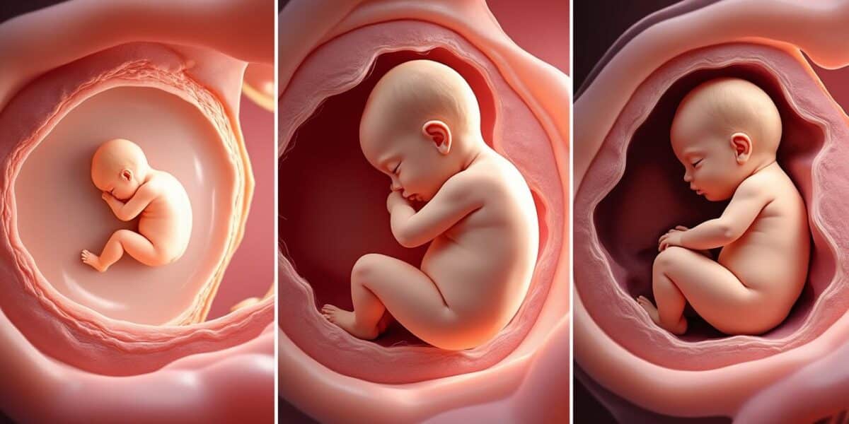 découvrez l'évolution du bébé au cours des trois trimestres de grossesse, étape par étape, et suivez son développement semaine par semaine.