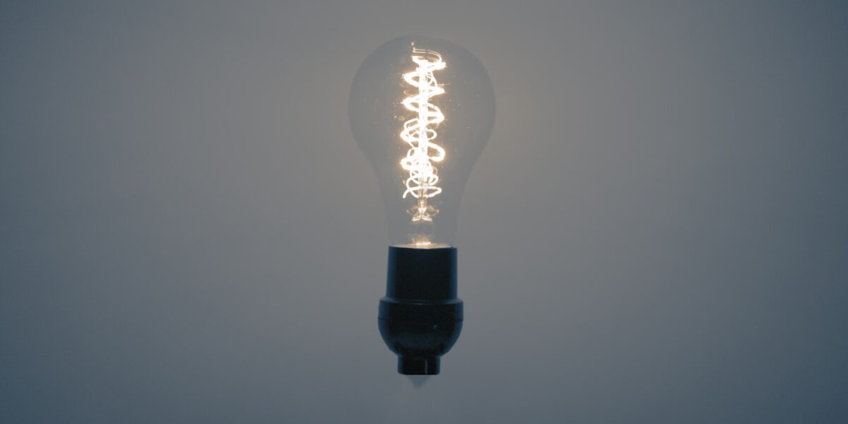 lighted light bulb