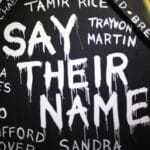 Black Lives Matter mural outside one of the storefronts that had been looted during the George Floyd protests/riot in May 2020 on Fairfax Ave in West Hollywood