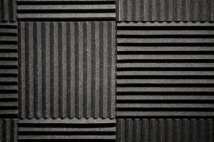 A foam sound panel backdrop