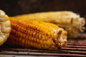 yellow corn on stainless steel tray