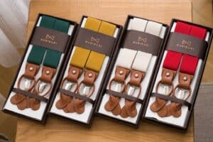 Men's fashion accessories. Wedding suspenders for groom and groomsmen.