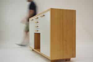 This is a project my brother has done. It’s fully handmade and accept the screws, everything is made out of wood.