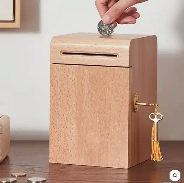 tirelire en bois